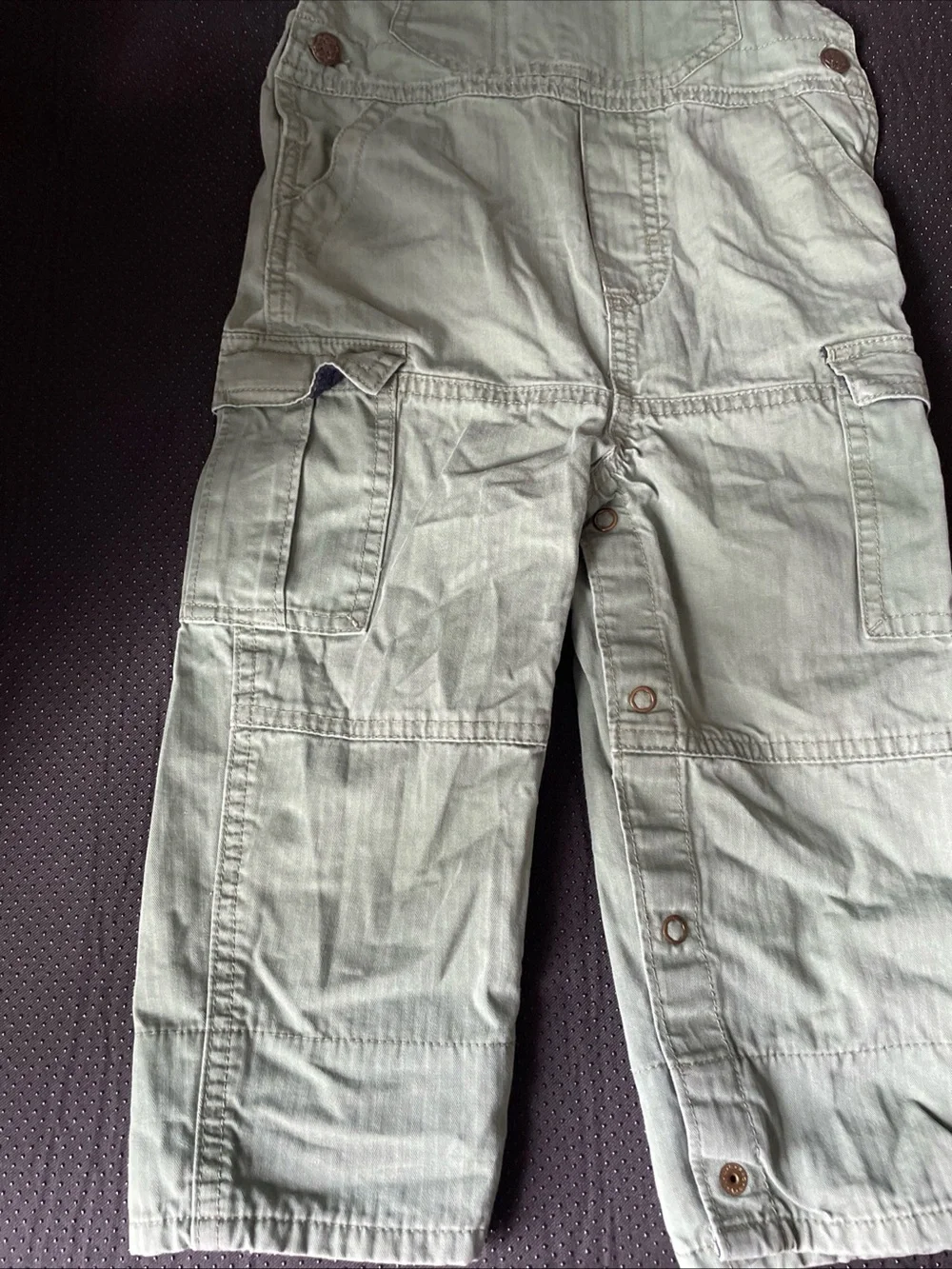 OshKosh B'gosh Light Green Kids Cargo Overalls